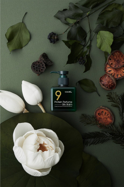 MASIL 9 Protein Perfume Silk Balm - несмываемое восстанавливающее средство для волос, поврежденных частой сушкой феном /   180  ml  / GTIN 8809744060033