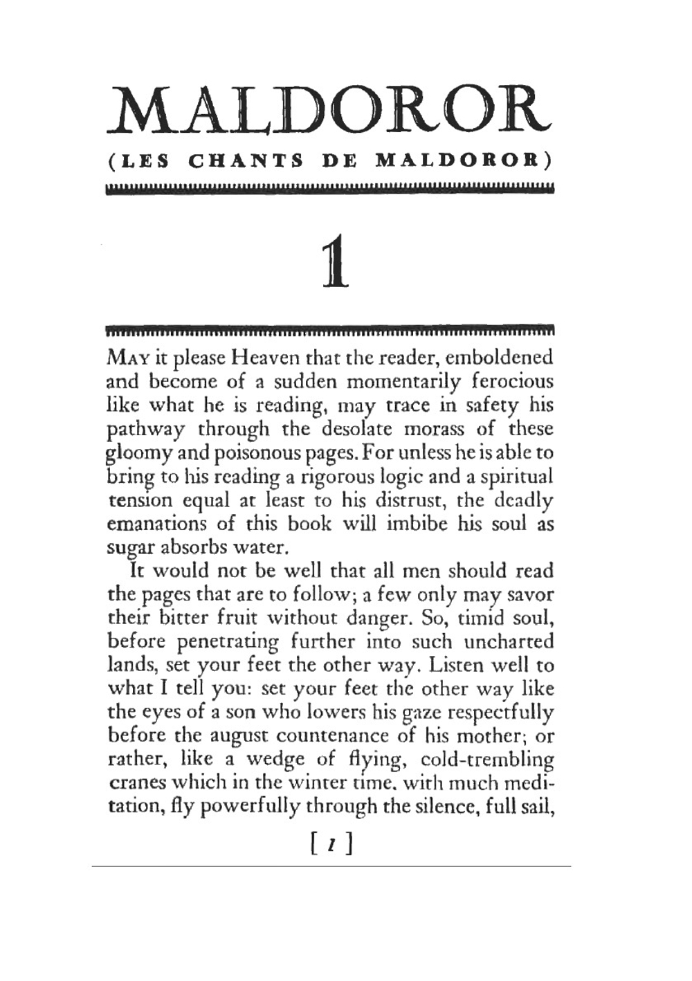 Les chants de Maldoror | comte de Lautréamont