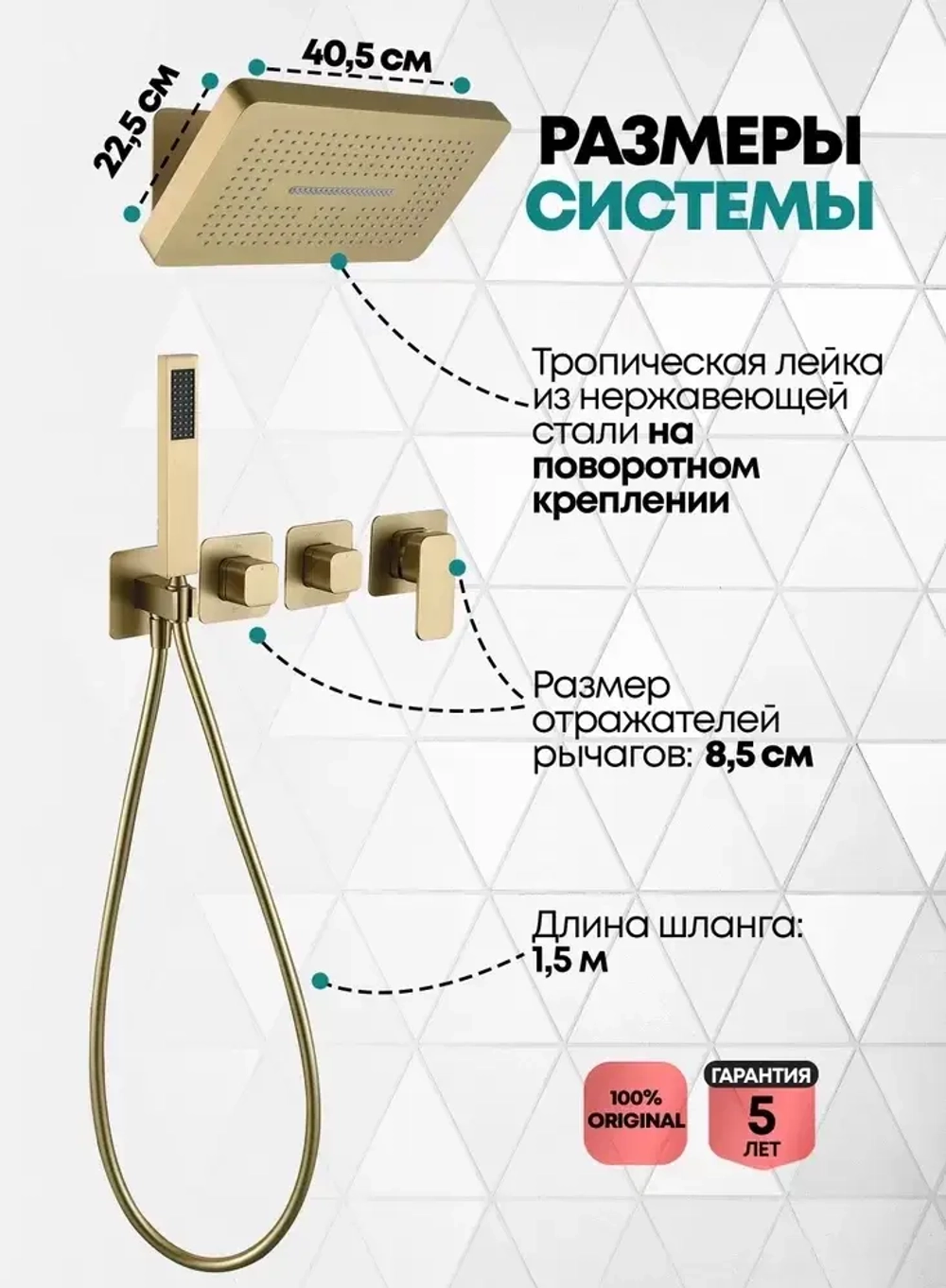 Душевая система скрытого монтажа Grocenberg GB5030MG с Картриджем Kerox (Венгрия)