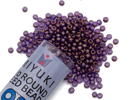 Бисер Round 11/0, Miyuki, фиолетовый
