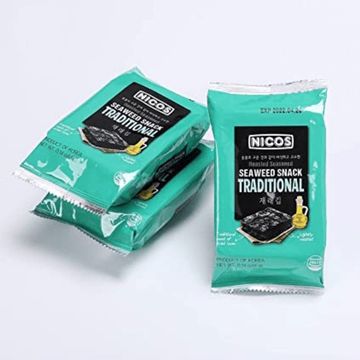 Морская сушёная капуста Nicos Seaweed Snack Traditional традиционная, 4 г (Япония)