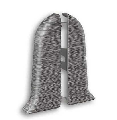 Торцевые (пара) для плинтуса 55мм "Идеал Классик", 187 Алюминий темный