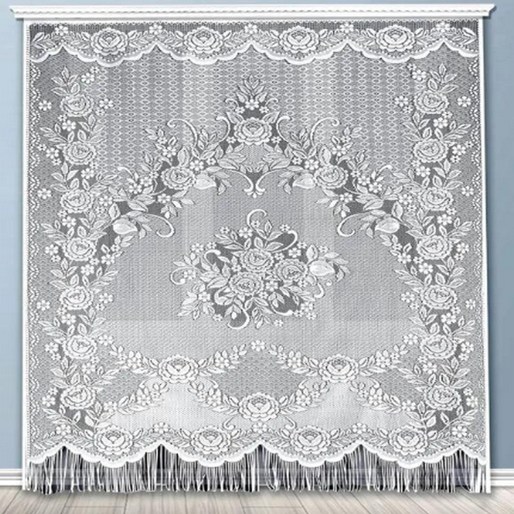 Занавеска &quot;ФМ. 1&quot; модель 1 рис. 497, на шторной ленте, цвет белый, Россия.