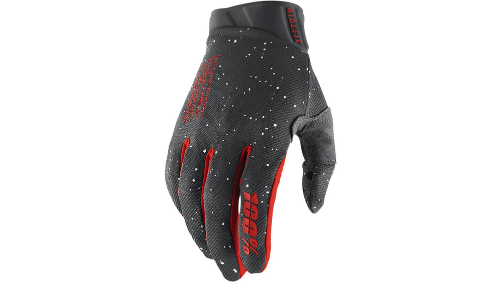 Мотоперчатки 100% Ridefit Glove (Black/White, S, 2024 (10010-00000))