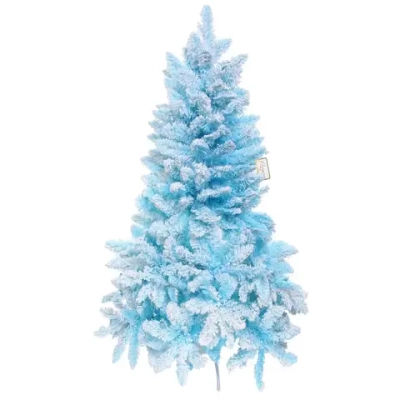 Ёлка «Звон вьюги» 120 см, ПВХ (278 веток), белый иней, Голубой