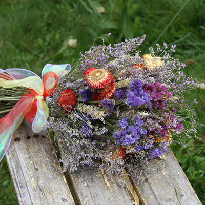 Букет сухоцветов - Уходящие лето 45х28 см