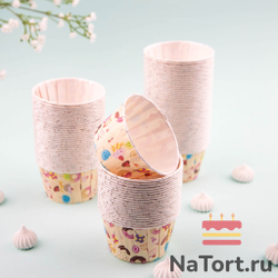 Формы бумажные с ламинацией «Маффин» 50х40 мм (Сладости) 100 шт