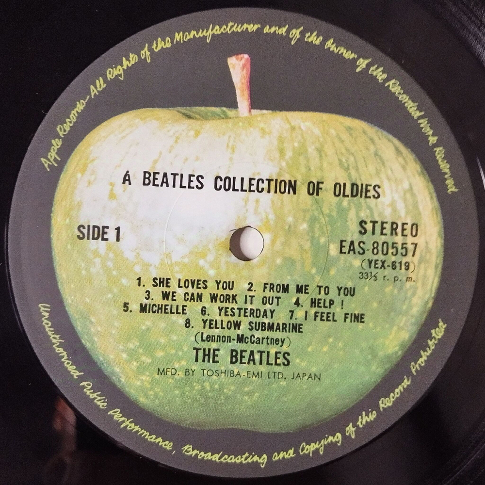 Винтажная виниловая пластинка LP A Collection Of Beatles Oldies (Japan 1976) (Obi Copy)