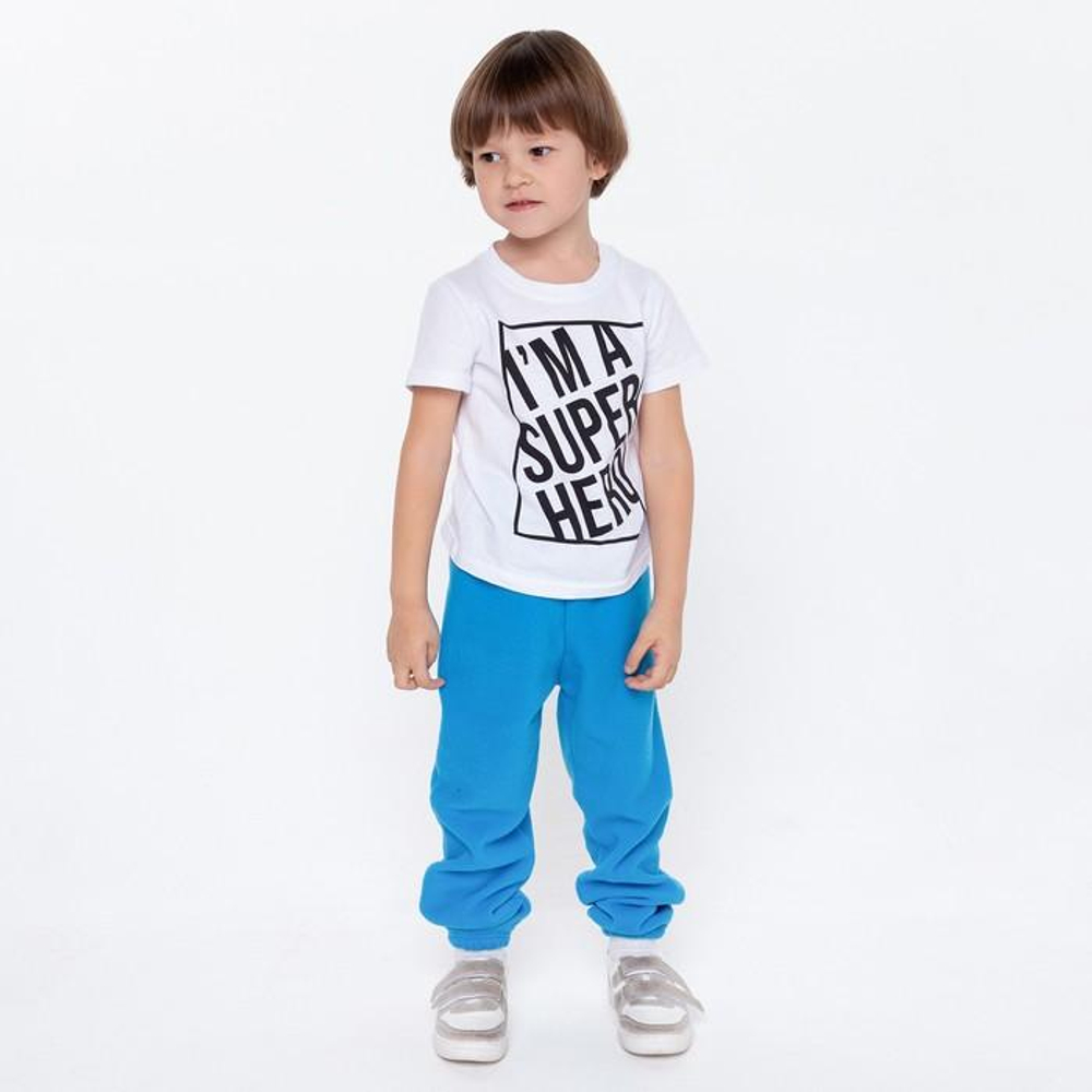 Брюки для мальчиков А.БФ-0417/1ф, голубой, р. 134 см 9228931