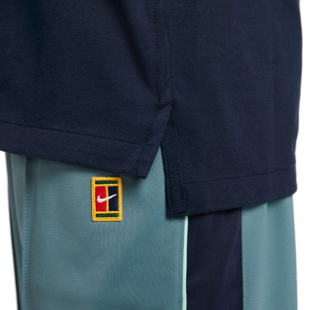 Мужское теннисное поло Nike Polo Dri-Fit Heritage Slim2 - obsidian/mint foam