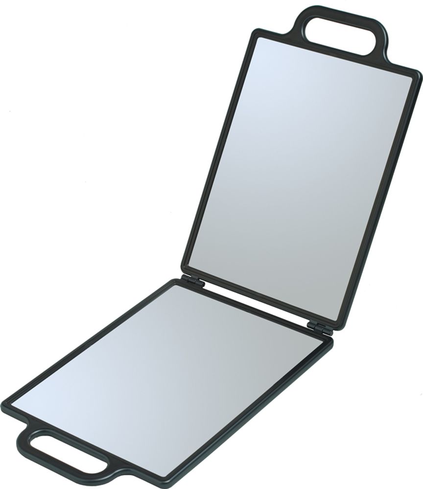 Зеркало заднего вида DEWAL пластик черное складное с двумя ручками 23х30см