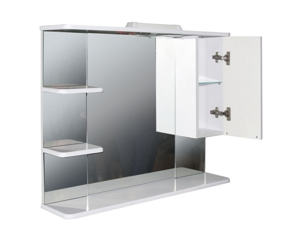 Зеркальный шкаф "ЭТЬЕН-90" правый с подсветкой (ПВХ)