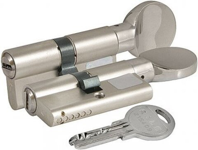 Цилиндровый механизм с вертушкой 164 SM/68 (26+10+32) mm никель 5 кл.  арт.14723