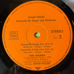 Винтажная виниловая пластинка LP Joseph Haydn Йозеф Гайдн, Karl Maureen, Konzerte fur Orgel und Orchester Nr. 1-3 (Германия 1977)