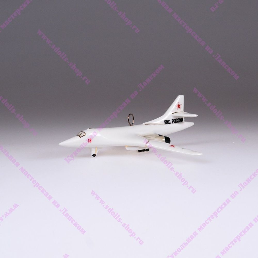 Елочная игрушка Самолет Белый лебедь