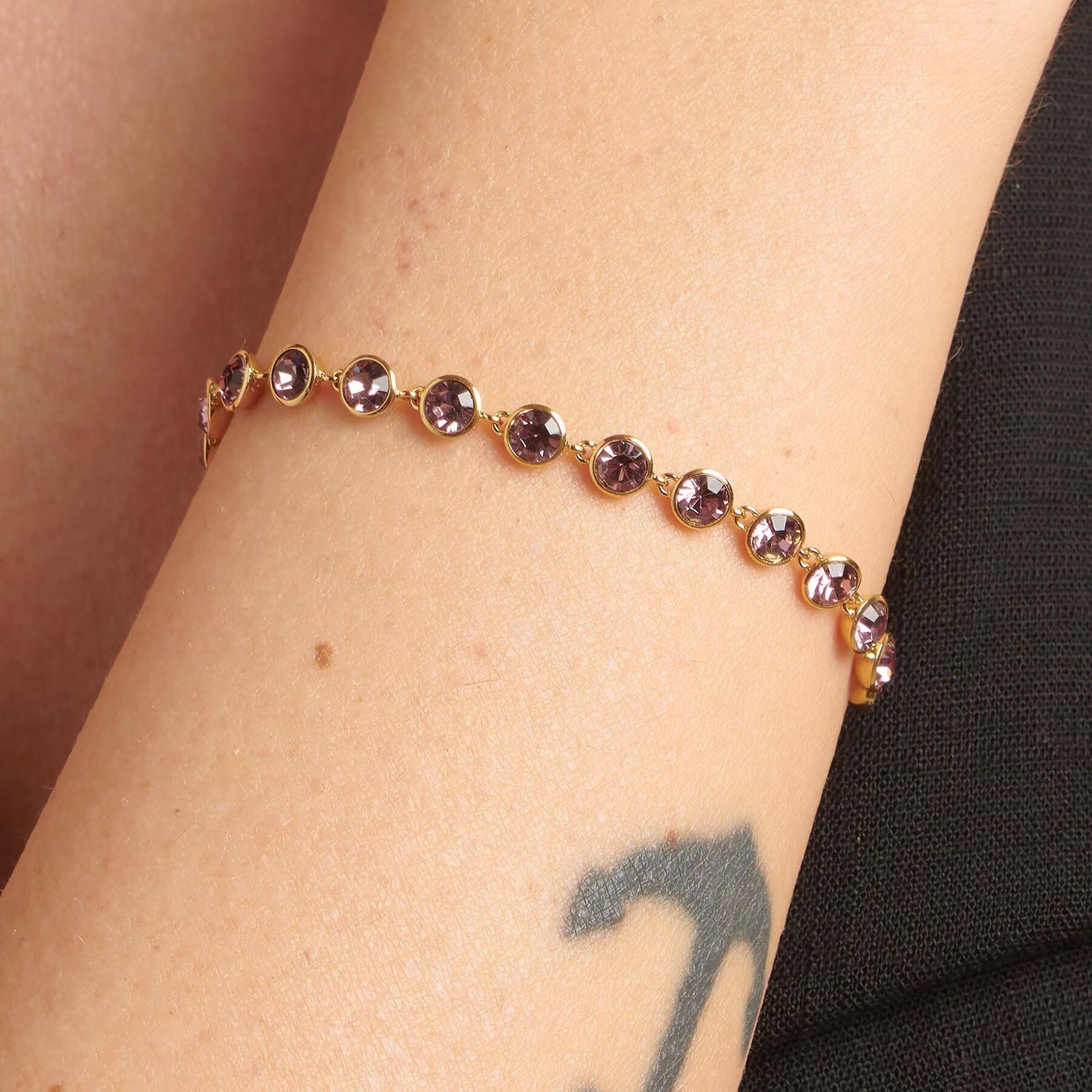 Браслет Symphonia Purple Crystals Gold