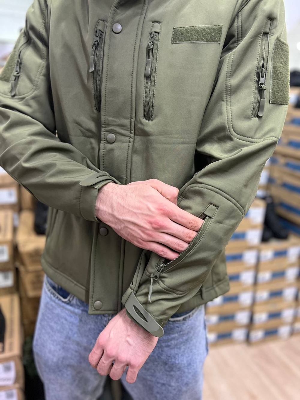 Куртка тактическая softshell олива