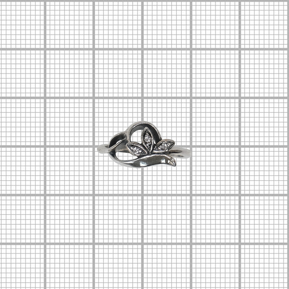 "Муслин"  кольцо  в серебряном покрытии из коллекции "Ателье" от Jenavi