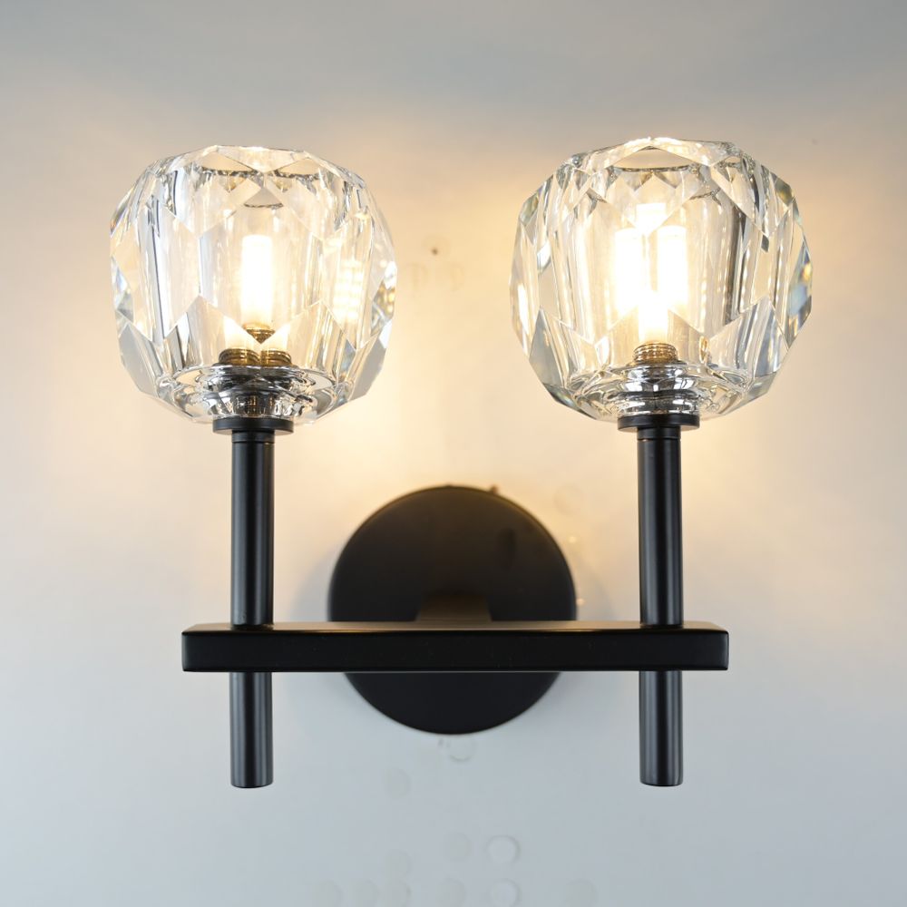 Бра Boule De Cristal Double Sconce Brass Черный By Imperiumloft