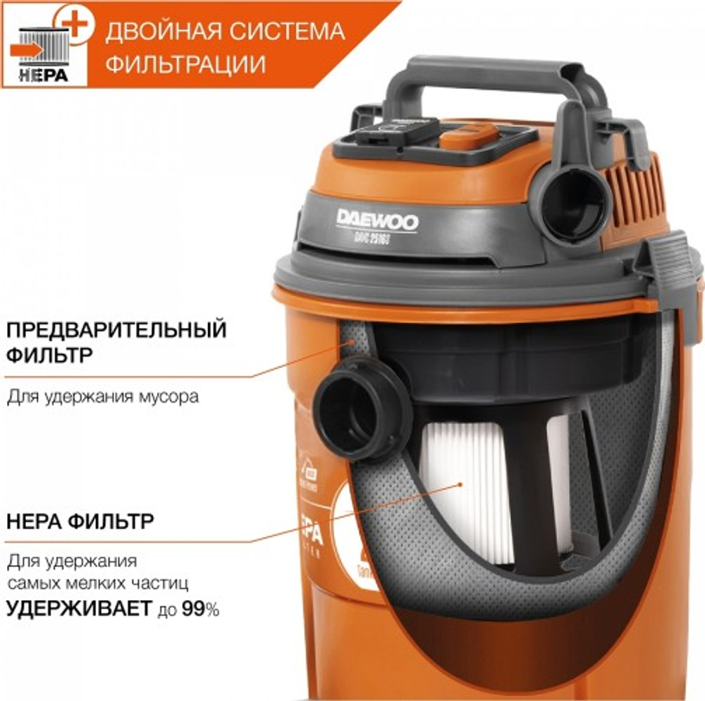 Пылесос сетевой DAEWOO DAVC 2516S