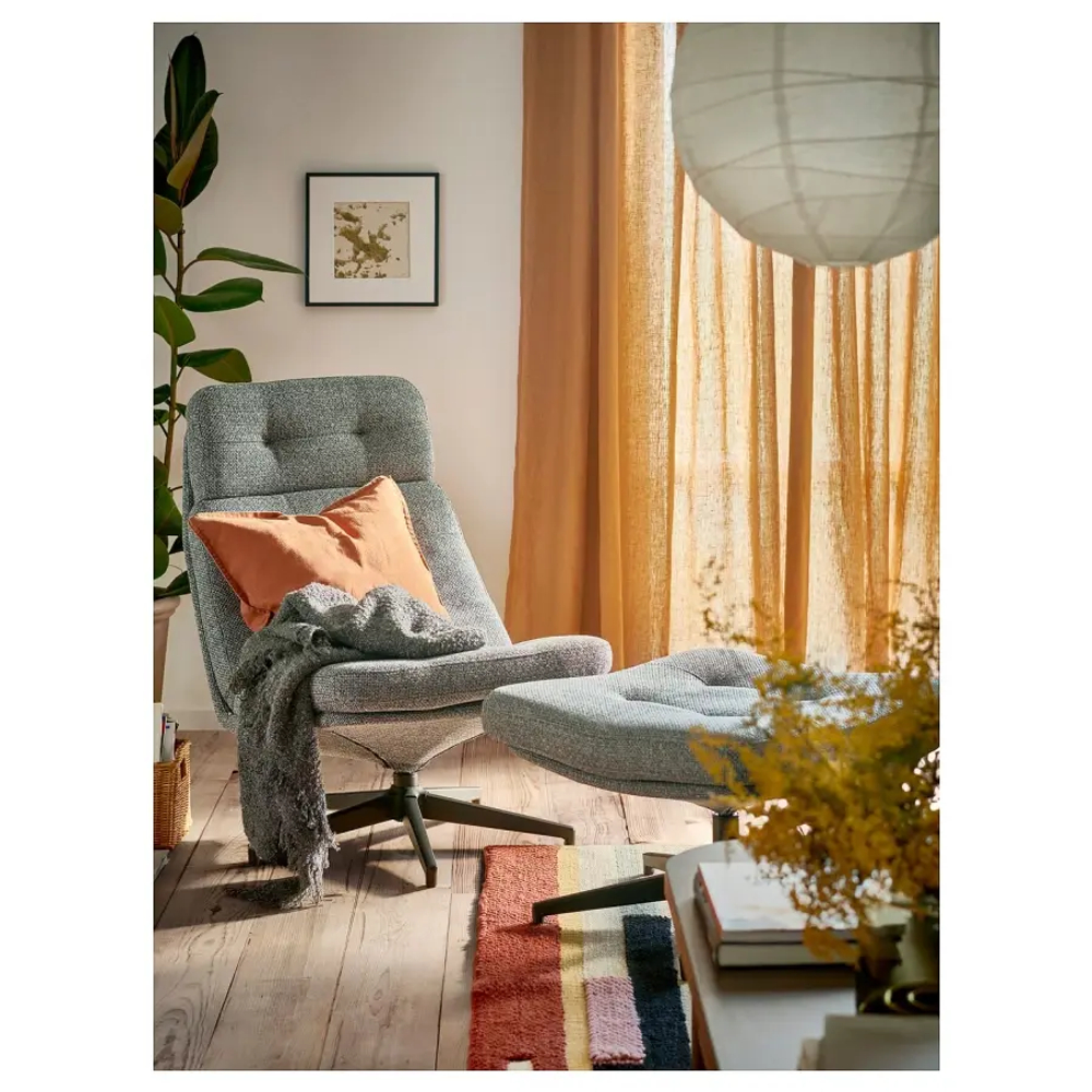 Табурет для ног - IKEA HAVBERG/ХАВБЕРГ ИКЕА, 44х64х64 см, тёмно-серый