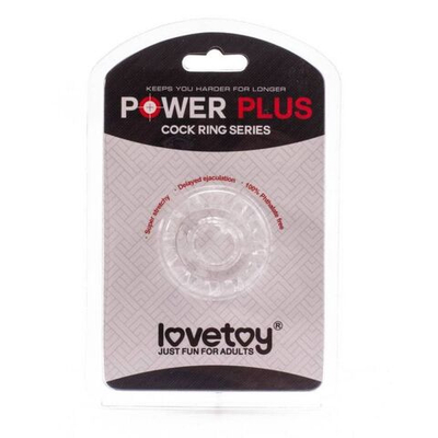 Прозрачное кольцо с лучиками POWER PLUS Cockring (Цвет: прозрачный)