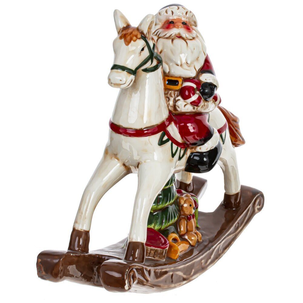 GAEM Фигурка декоративная "Дед Мороз на лошадке", L23 W8 H19,5 см