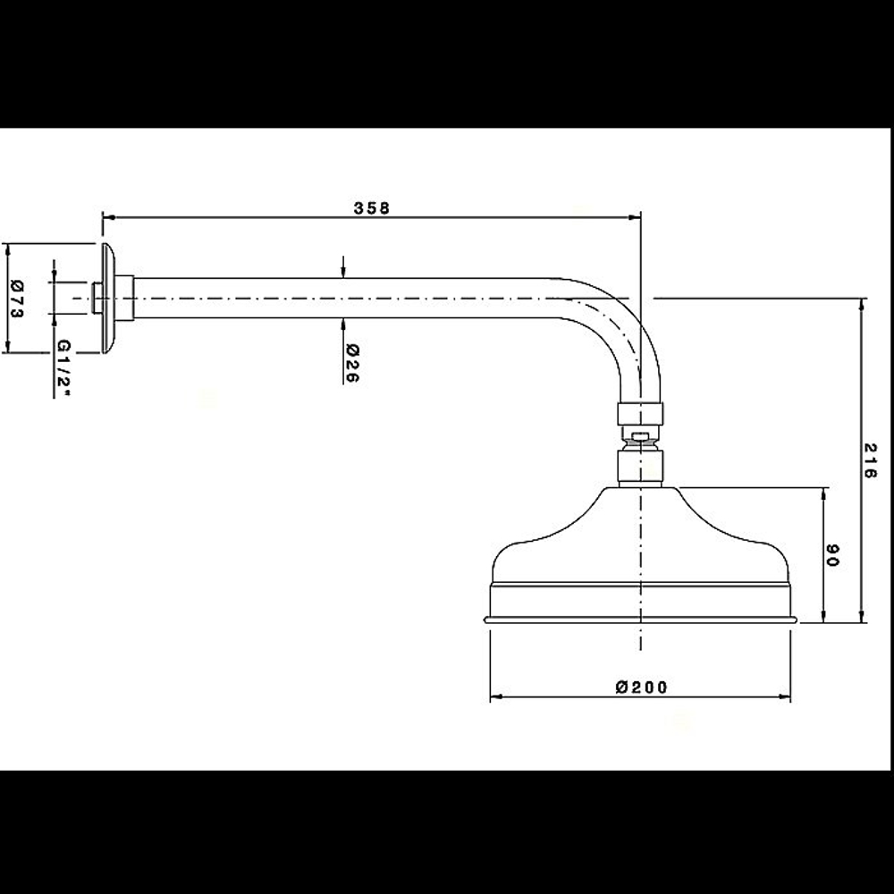 Верхний душ Nicolazzi Doccia 5702BZ20 200 бронза