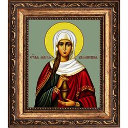 Мария Вифанская праведная, сестра Лазаря Четверодневного. Икона на холсте.