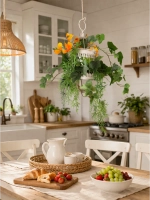 Клетка декоративная интерьерная 25,5*15 см с цветами