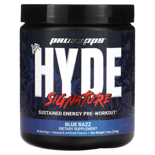 ProSupps, Mr. Hyde, фирменный предтренировочный комплекс для поддержания уровня энергии, со вкусом голубой малины, 216 г (7,6 унции)