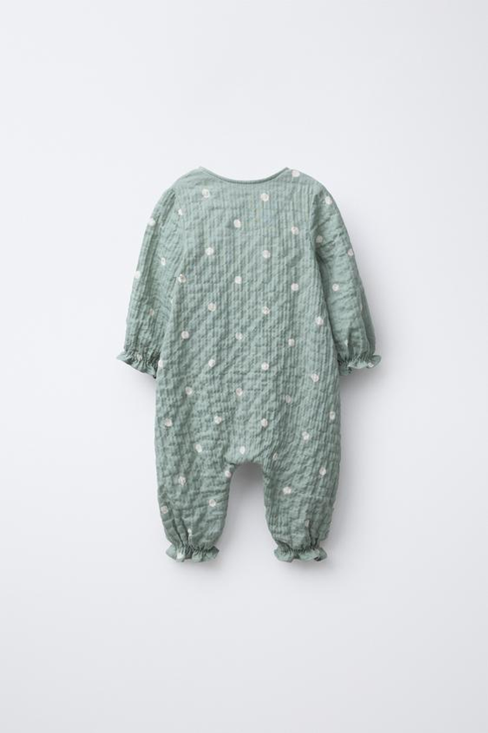 ZARA КОМБИНЕЗОН В ГОРОШЕК, ЦВЕТ МОРСКОЙ ВОЛНЫ