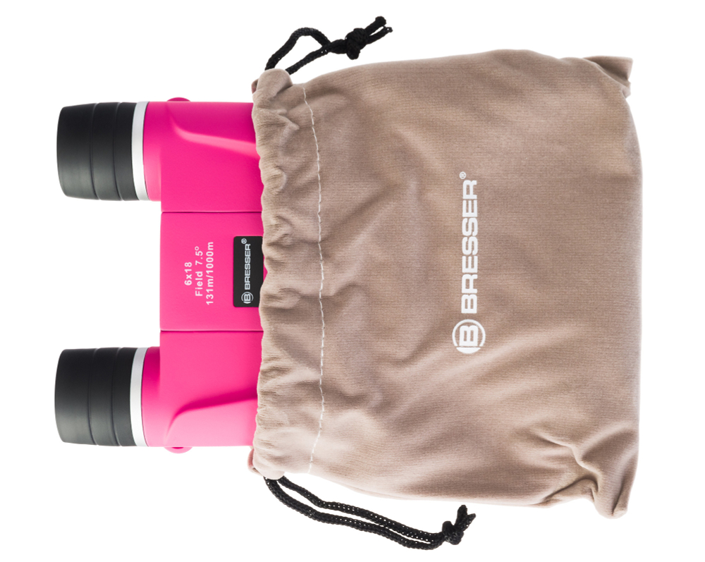 Бинокль детский Bresser Junior 6x18 FF, розовый
