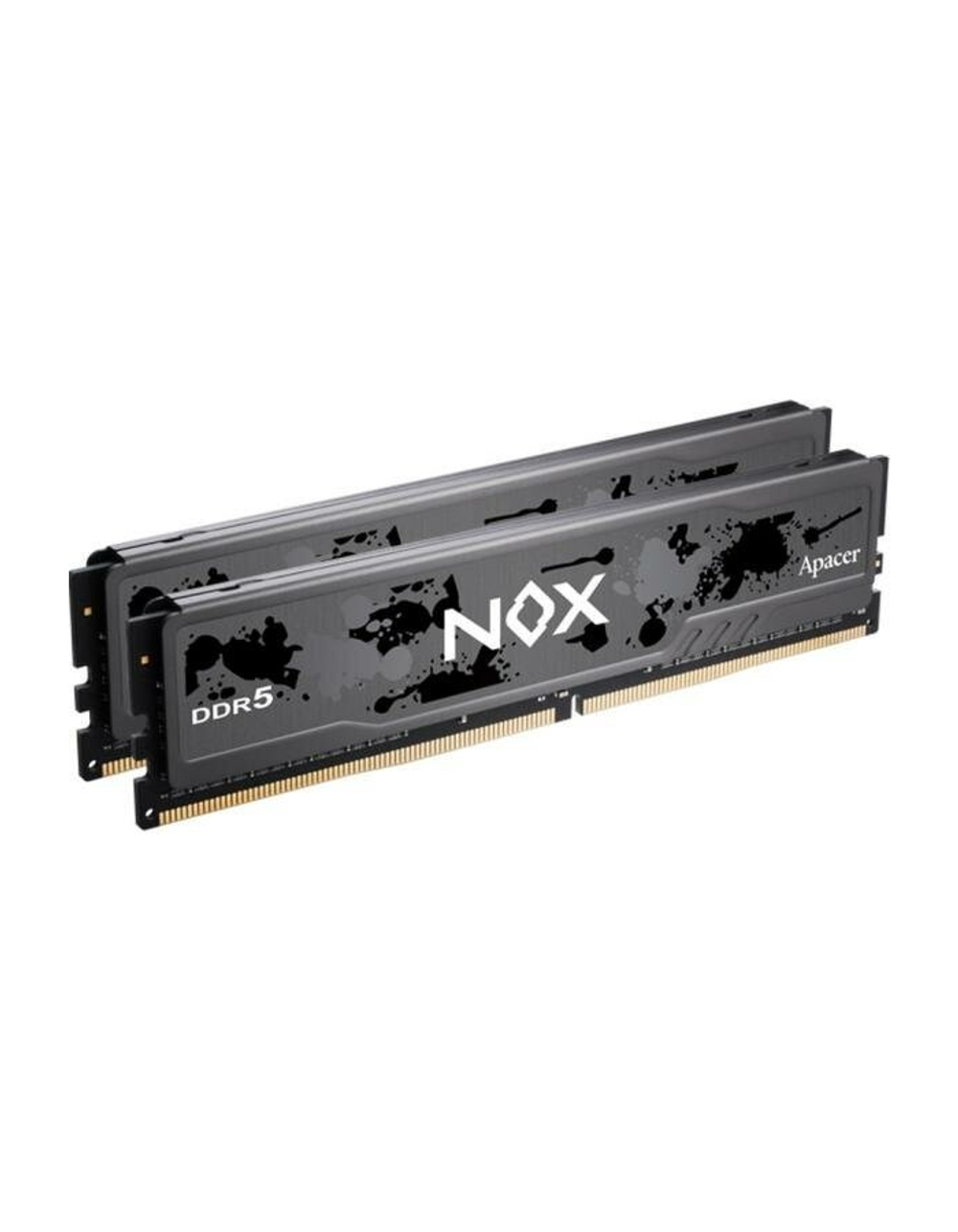 Apacer DDR5 32GB 6000MHz DIMM NOX Black Gaming Memory (PC5-48000) CL40 1.35V (Retail) 2048*8 Kit (2x16GB) Heat Sink (Retail) 3 years (AH5U32G60C512MBAA-2)