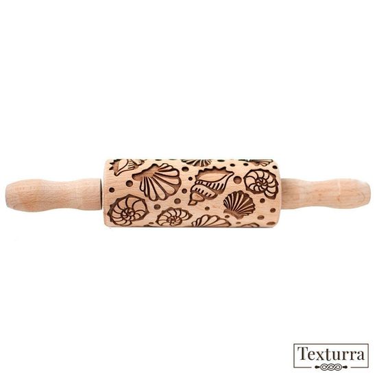 Малая скалка с узором Ракушки