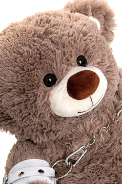 Бондажный набор "Медведь бурый" Pecado BDSM (оковы, наручники), натуральная кожа, белый