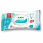 Дезинфицирующие салфетки спиртовые (30%) для любых поверхностей 100 шт. LAIMA MEDICAL (3 штуки в упаковке)