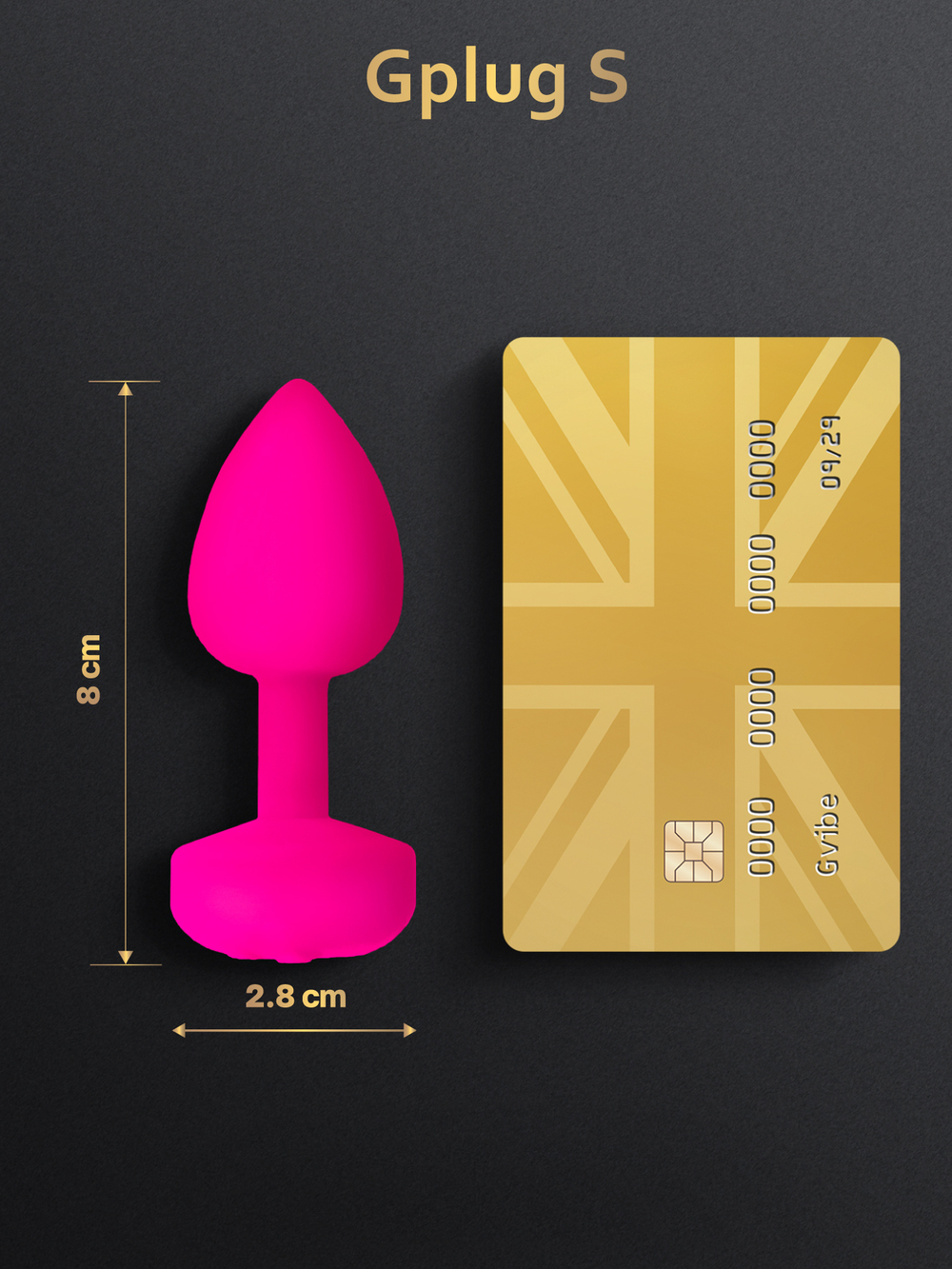 Gvibe Gplug S - Анальная пробка с вибрацией 8х2.8 см