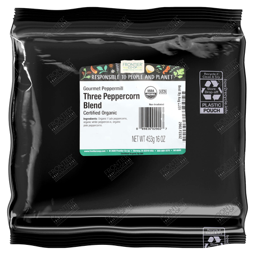 Frontier Co-op, Gourmet Peppermill, смесь трех перцев и кукурузы, 453 г (16 унций)