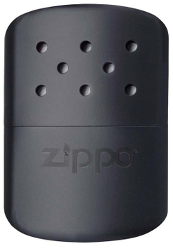 Легендарная классическая американская каталитическая грелка для рук ZIPPO Black™ чёрная матовая из стали ZP-40368