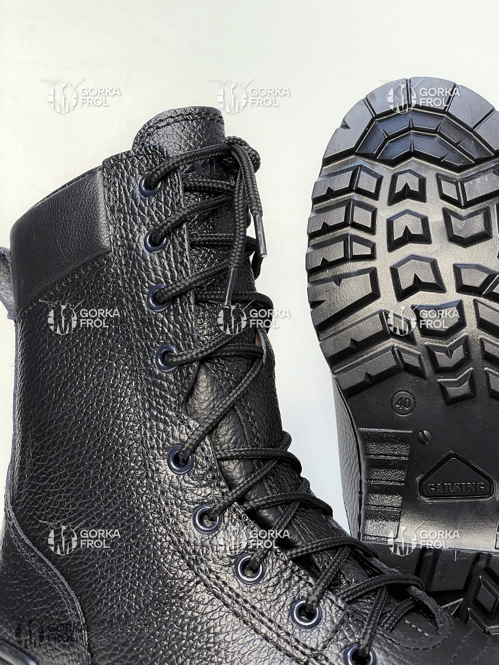 Ботинки армейские с высокими берцами 0420 «Urban» Черные