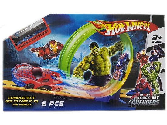 Игровой набор Hot Wheel "Гоночная трасса супер героев " + 1 машинка
