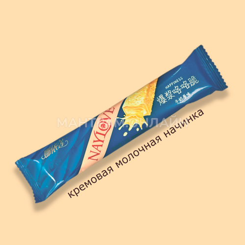 Мультизлаковый батончик NayLove Happiness с глазурью и кремовой молочной начинкой 13 г
