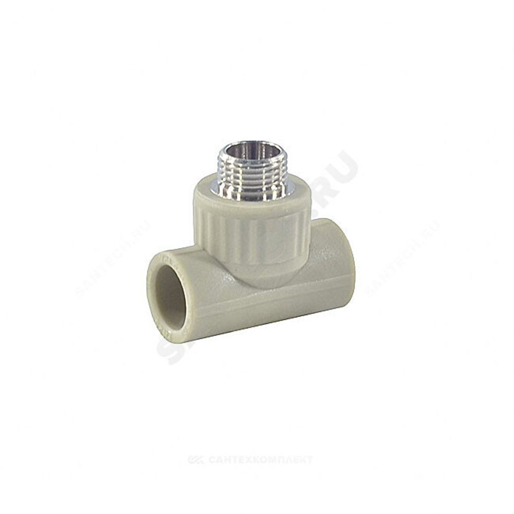 Тройник PP-R комбинированный серый Дн 25х1/2" НР VALFEX 10128125Г