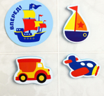 4312400 Набор игрушек для ванны из EVA «Транспорт», мини-коврик, 3 шт.