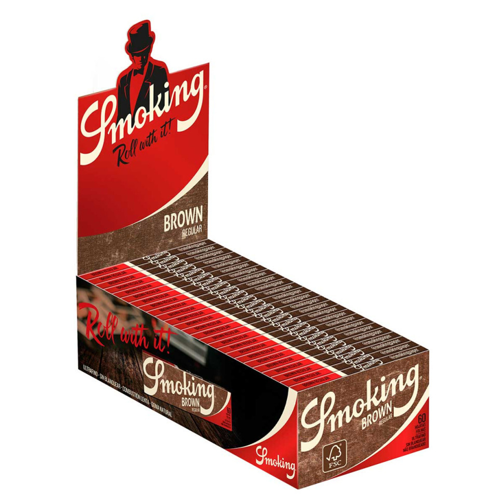 Бумага для самокруток SMOKING REG BROWN (Коричневая, Прозрачная) 60л.