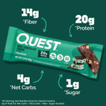 Quest Nutrition, протеиновый батончик, мята и шоколадная крошка, 4 шт. по 60 г (2,12 унции)