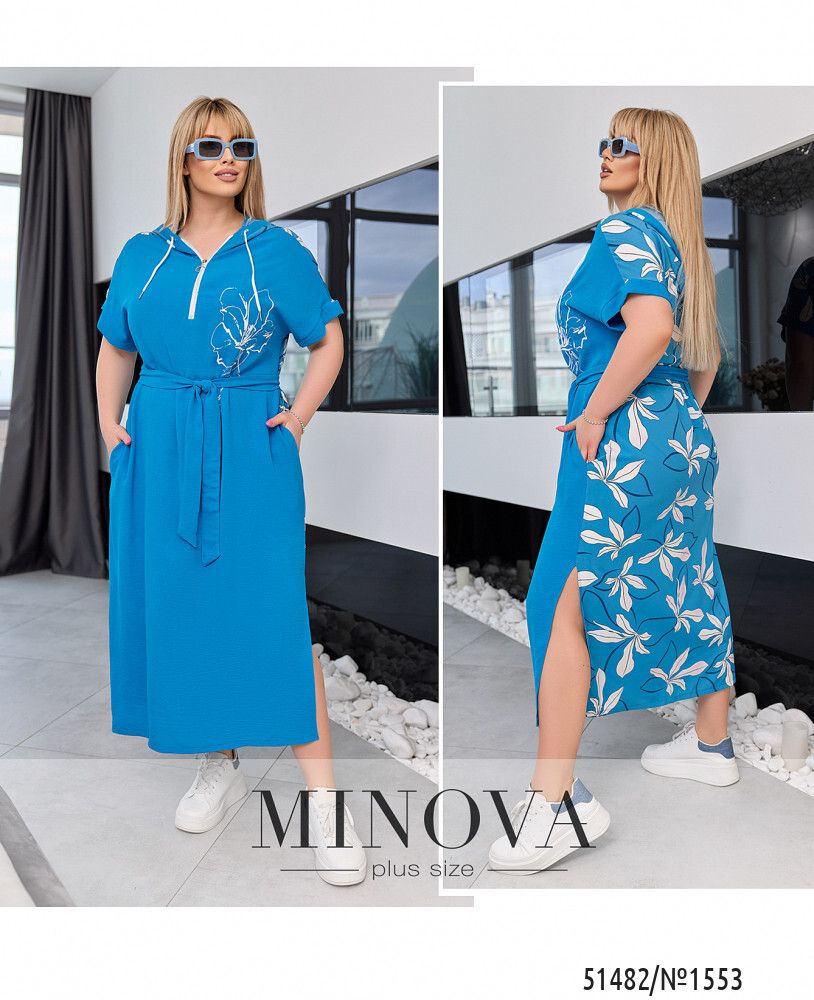 Платье 1553-бирюзовый Minova