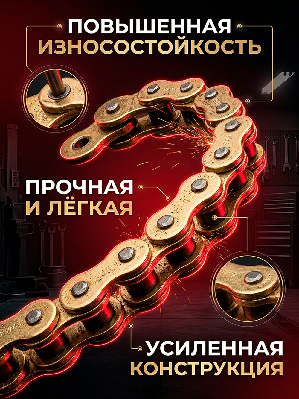 Цепь 525ZVMX G&G (100 звеньев)