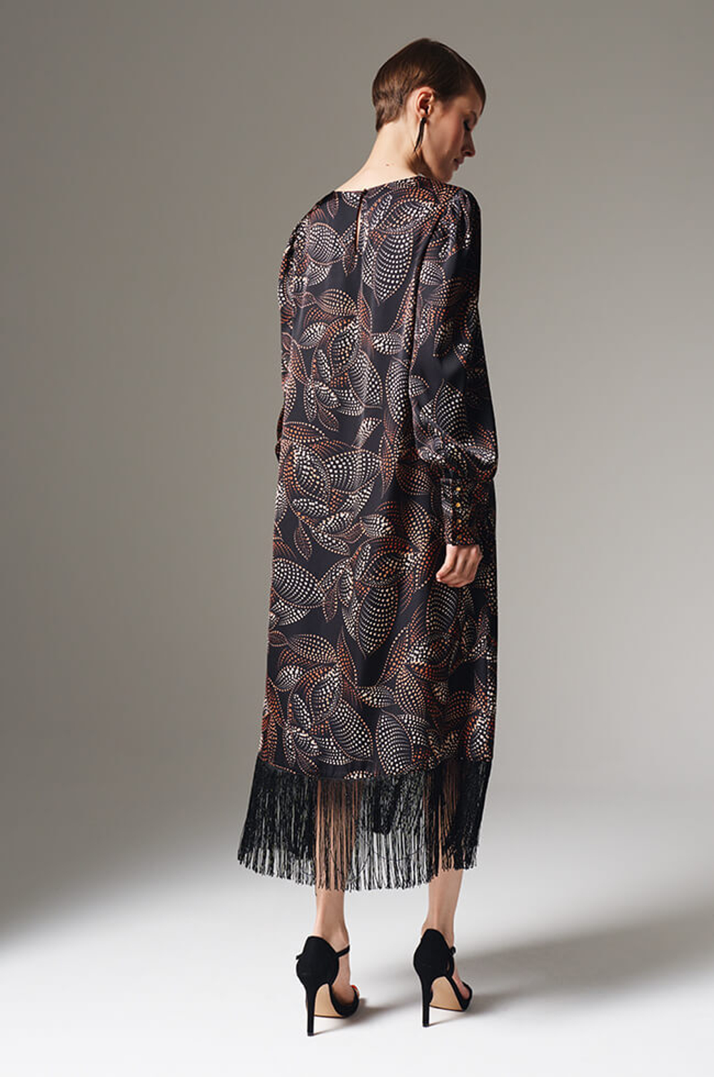 51596 Платье женское (черный принт)